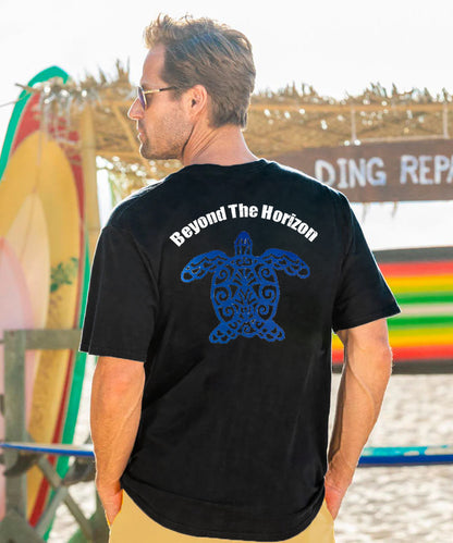 Beyond The Horizon Sea Turtles Men's Cotton T-shirt