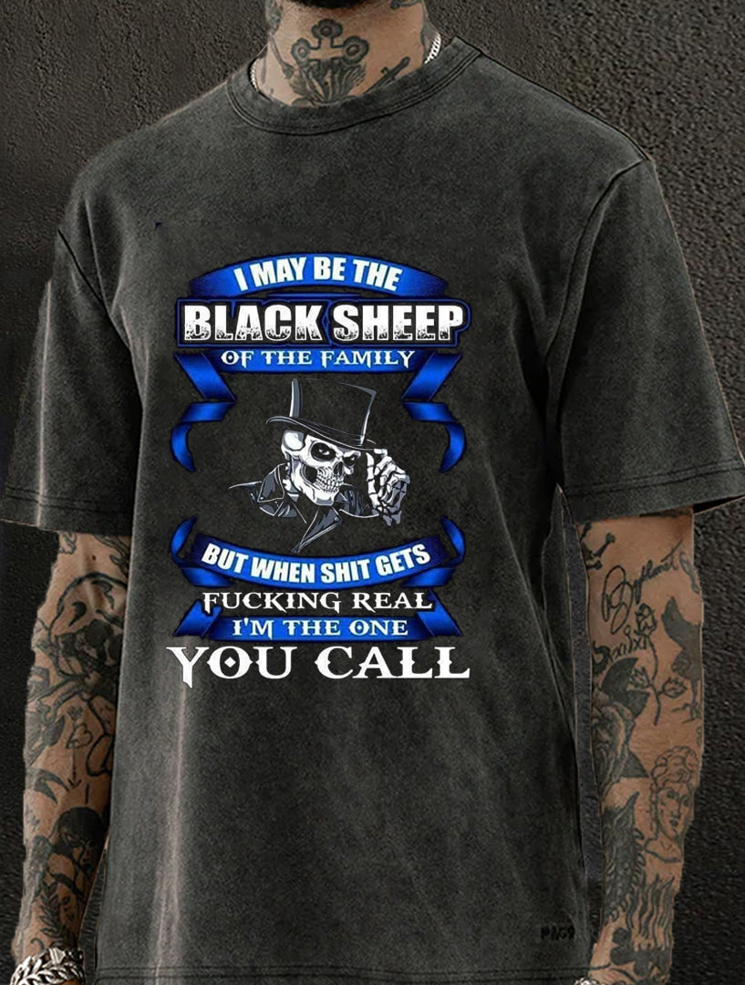 I May Be The Black Sheep Of The Family Washed Men's T-shirt