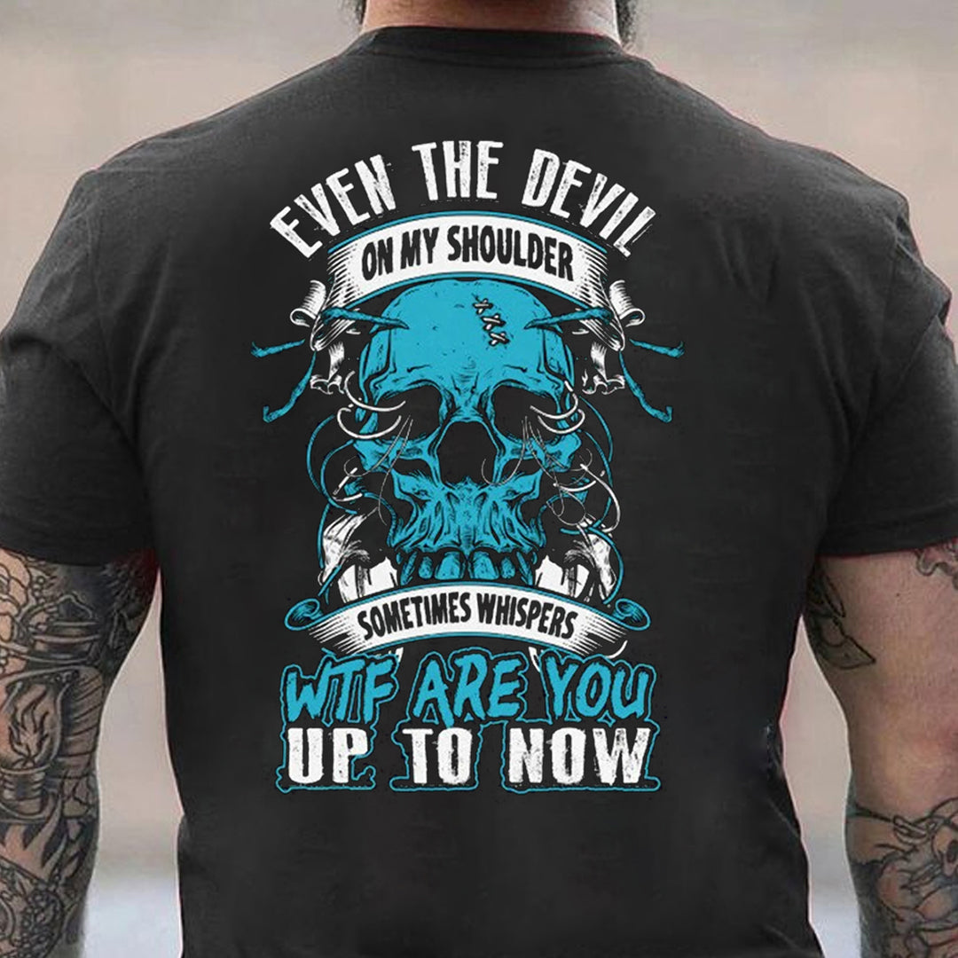 Even The Devil On My Shoulder Sometimes Whispers Cotton Men's T-shirt