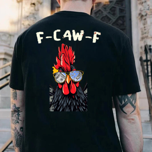 F-Caw-F Dollars Rooster Men's T-shirt