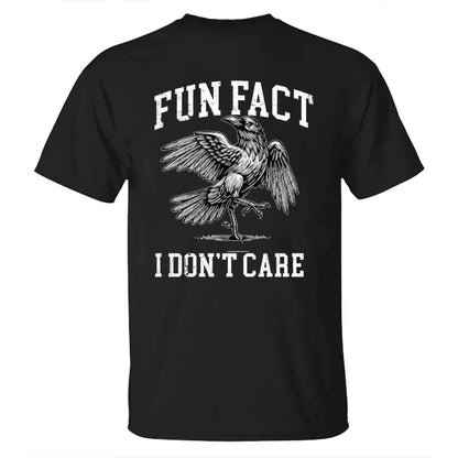 Fun Fact I Don't Care Crow Men's T-shirt