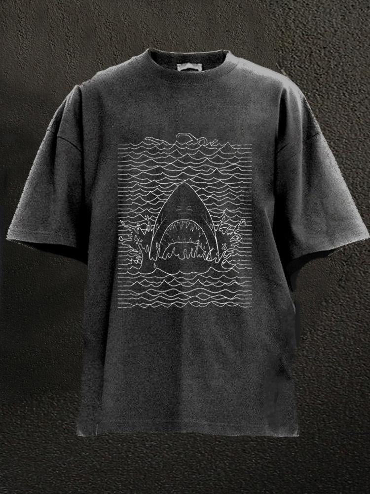 Shark Is Coming Vacation Washed Men's T-shirt