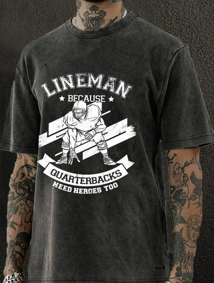 LINEMAN Washed Men's T-shirt