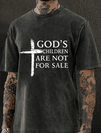 God's Children Are Not For Sale Washed Men's T-shirt