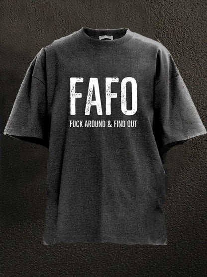 FAFO Washed Men's T-shirt