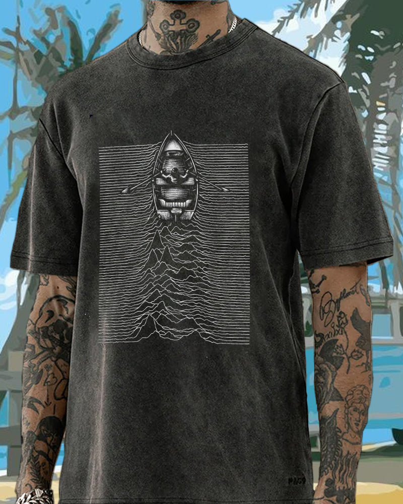 Boating Vacation Washed Men's T-shirt