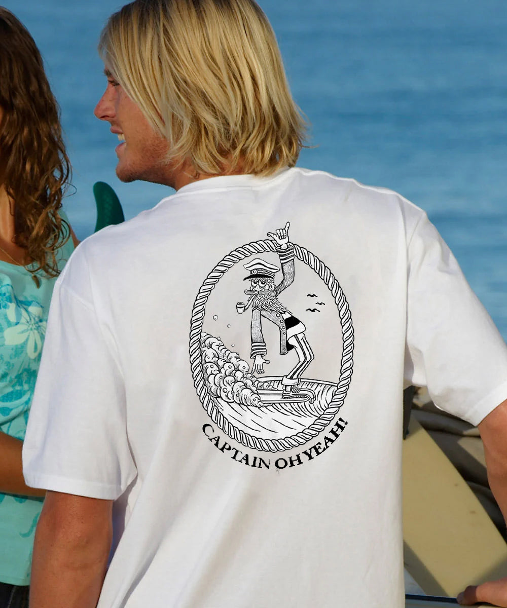 Captain Oh Yeah! Men's Cotton T-shirt