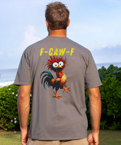 F-Caw-F Crazy Rooster Men's Cotton T-shirt
