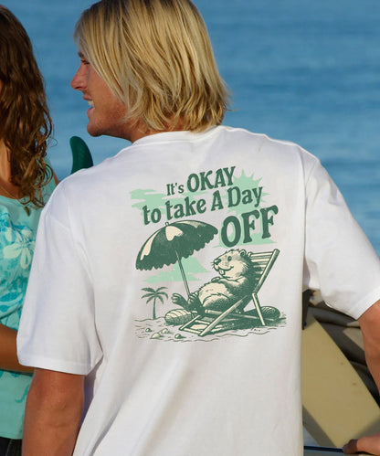 Vacation It's Okay To Take A Day Off Men's Cotton T-shirt
