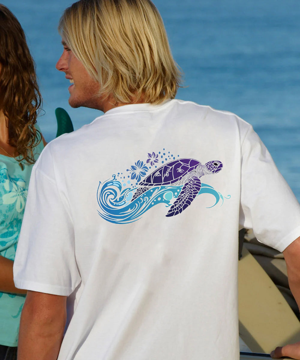 Turtle Surfing Men's Cotton T-shirt