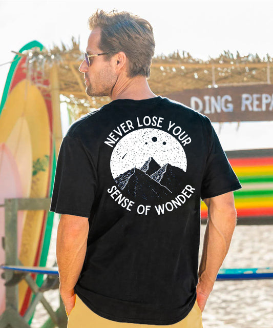 Never Lose Your Sense Of Wander Men's Cotton T-shirt