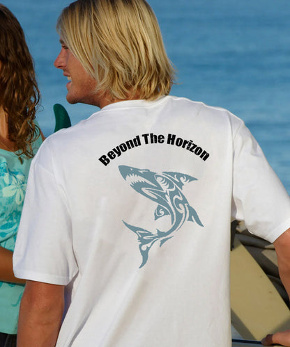 Beyond The Horizon Shark Men's Cotton T-shirt