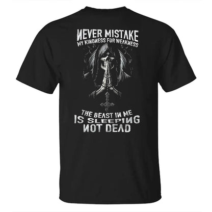 The Beast In Me Is Sleeping Not Dead Cotton Men's T-shirt