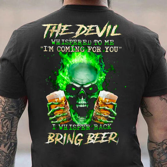 Beer With The Devil Cotton Men's T-shirt
