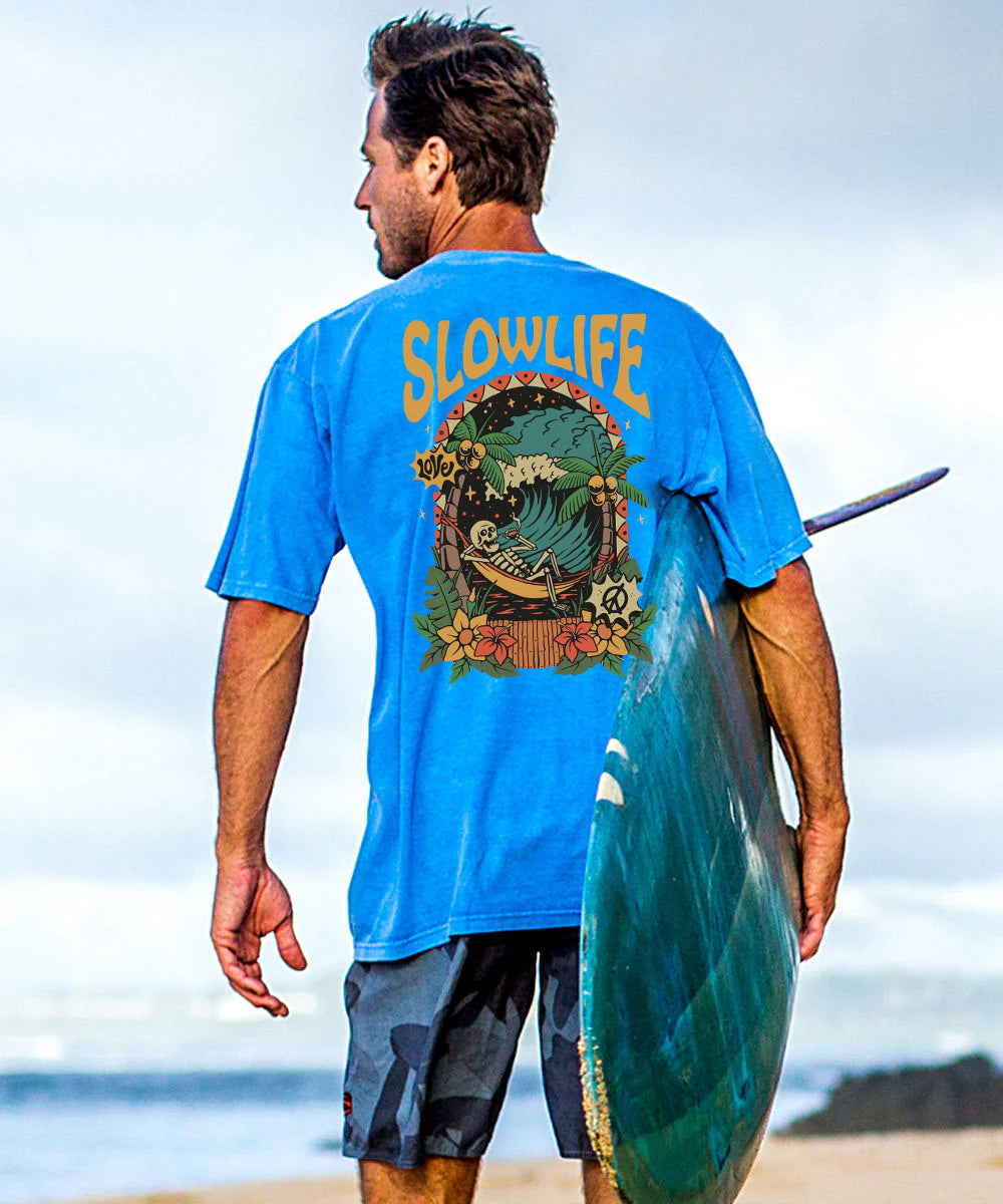 Slow Life Men's Cotton T-shirt