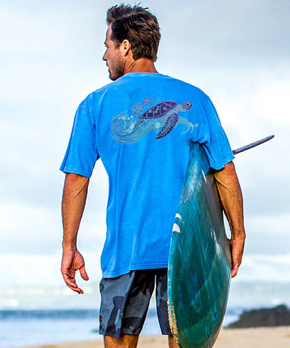 Turtle Surfing Men's Cotton T-shirt