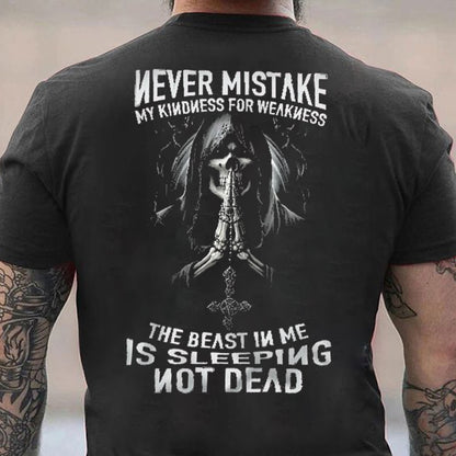 The Beast In Me Is Sleeping Not Dead Cotton Men's T-shirt