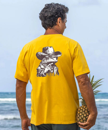 Cowboy Frog Men's Cotton T-shirt