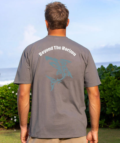 Beyond The Horizon Shark Men's Cotton T-shirt