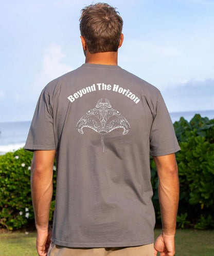 Beyond The Horizon Manta Ray Men's Cotton T-shirt