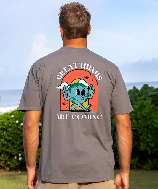 Creat Things Are Coming Men's Cotton T-shirt