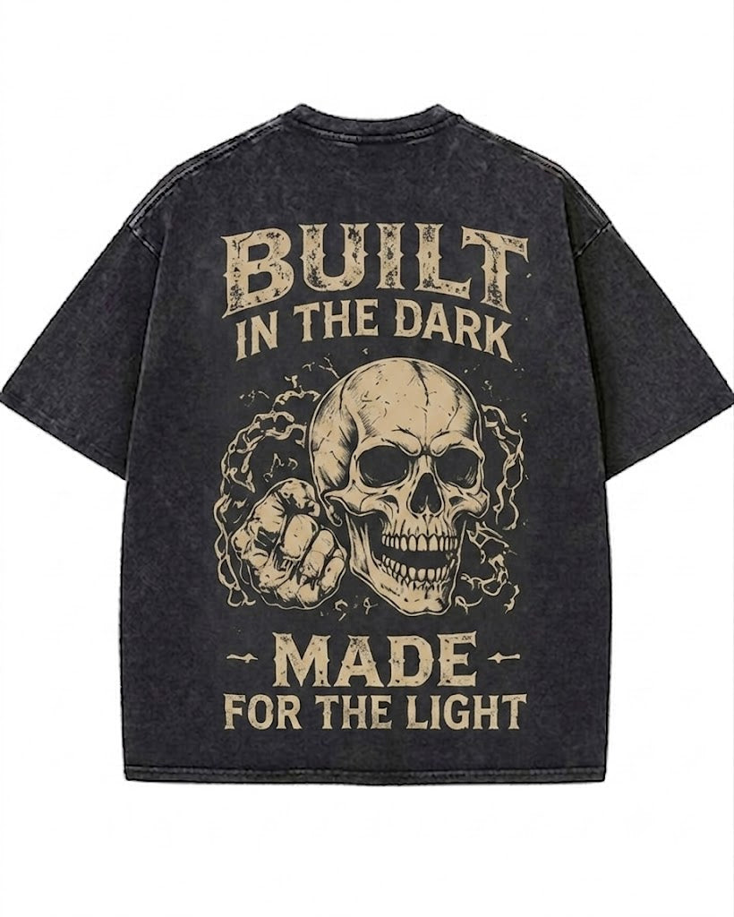 BUILT IN THE DARK MAKE FOR THE LIGHT Washed Men's T-shirt