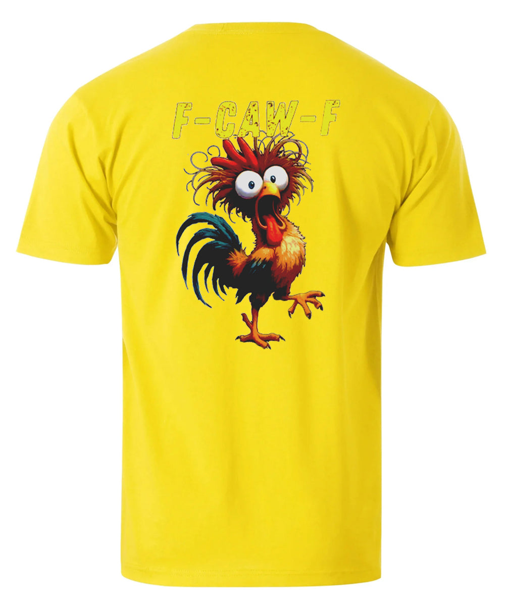 F-Caw-F Crazy Rooster Men's Cotton T-shirt