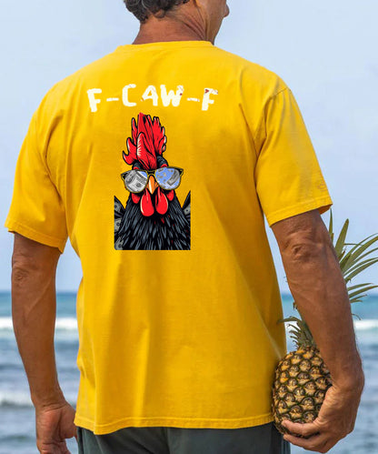 F-Caw-F Dollars Rooster Men's Cotton T-shirt