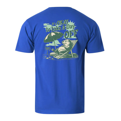 Vacation It's Okay To Take A Day Off Men's Cotton T-shirt
