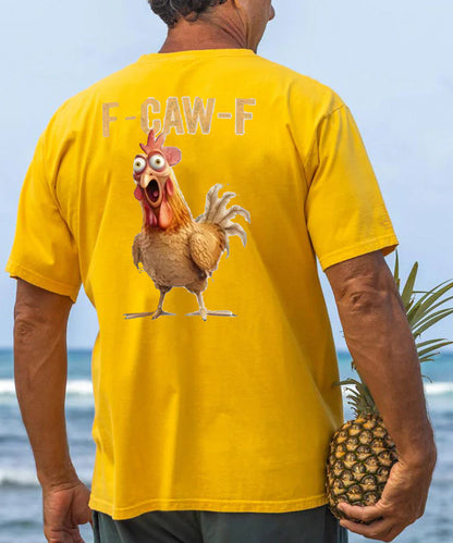 F-Caw-F Stunned Rooster Men's Cotton T-shirt