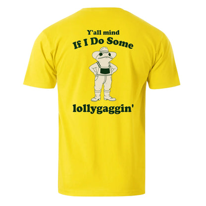 Vacation Cowboy Frog Y'all Mind lf l Do Some Lollygaggin' Men's Cotton T-shirt