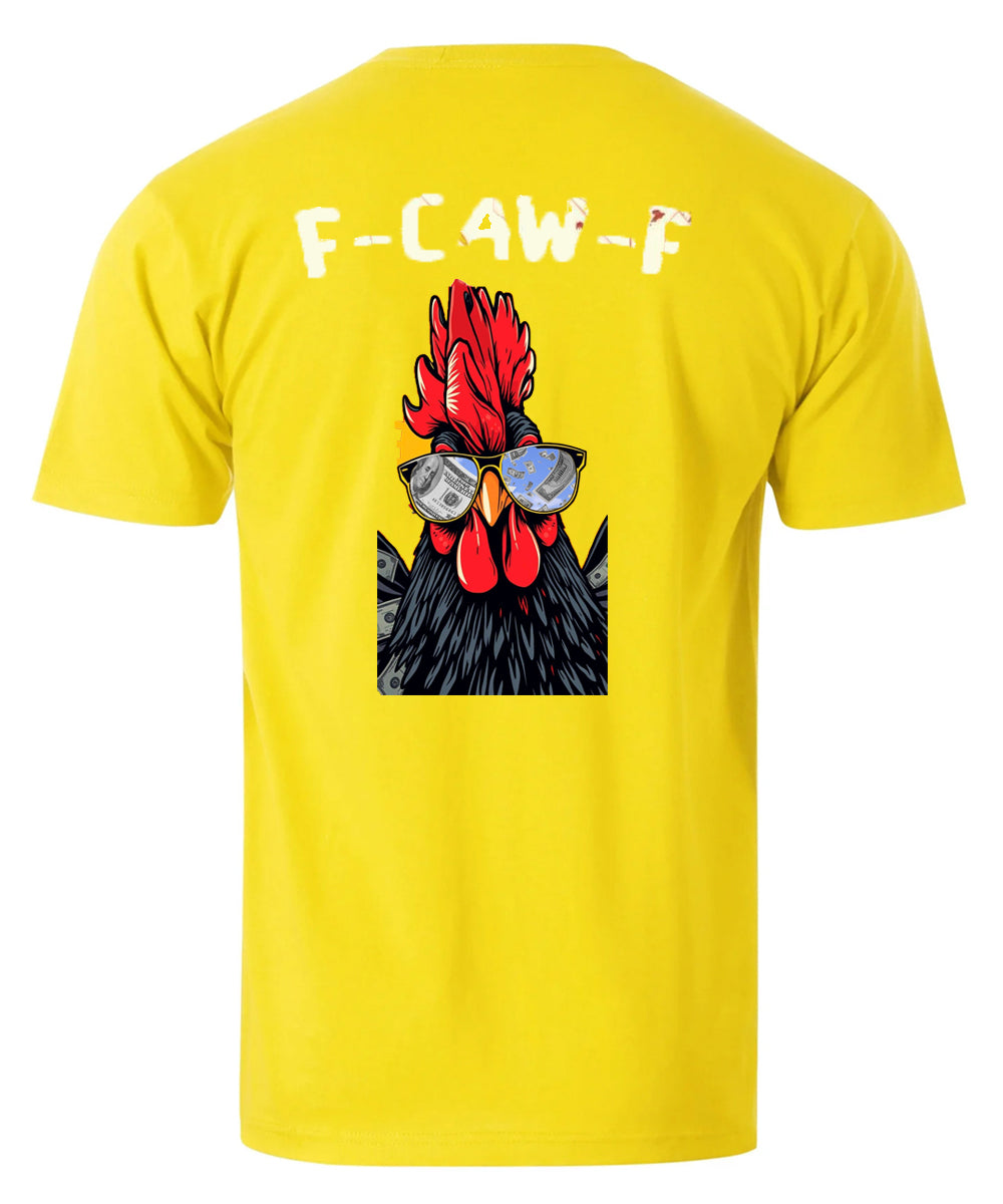 F-Caw-F Dollars Rooster Men's Cotton T-shirt