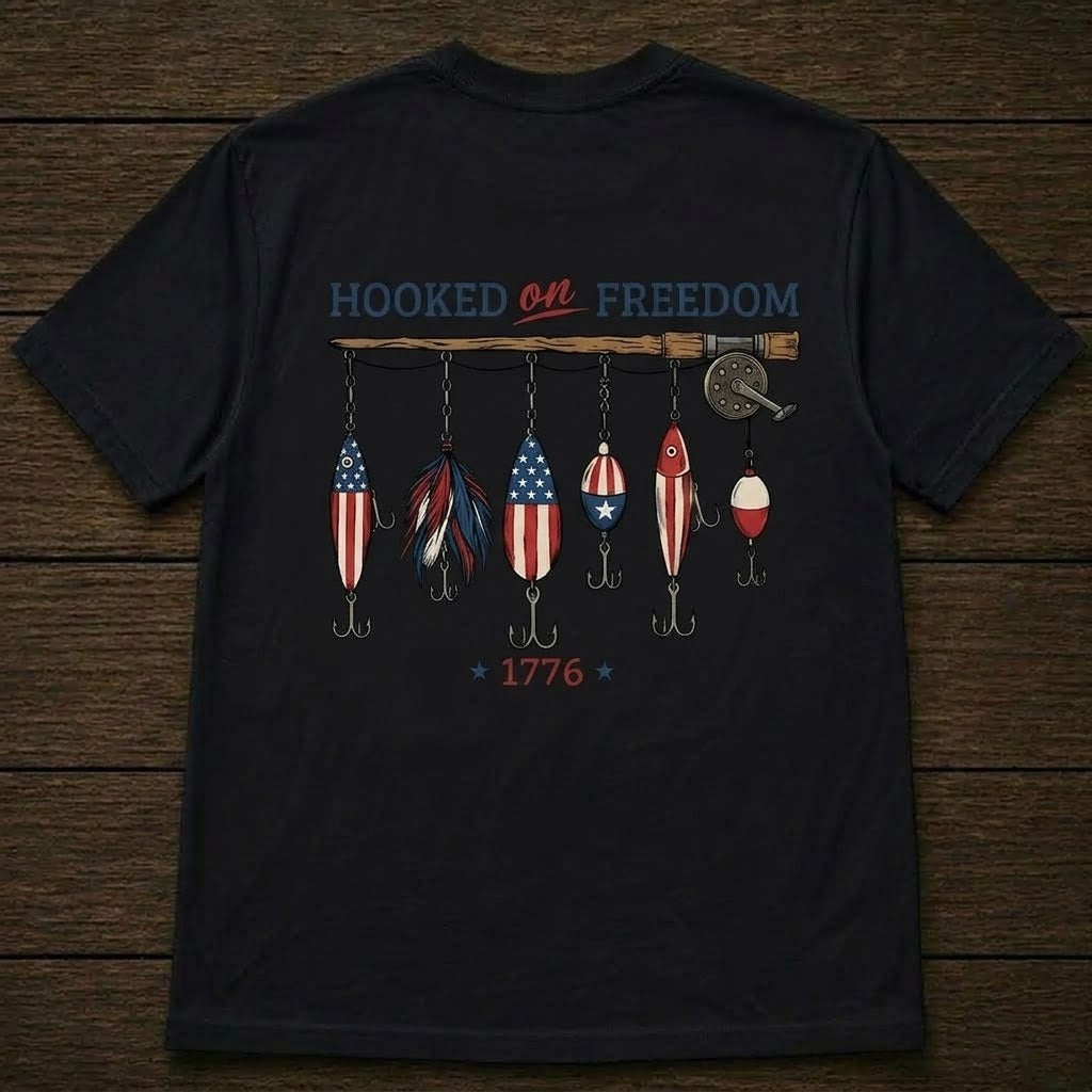 Hooked On Freedom Fishing Men's T-shirt