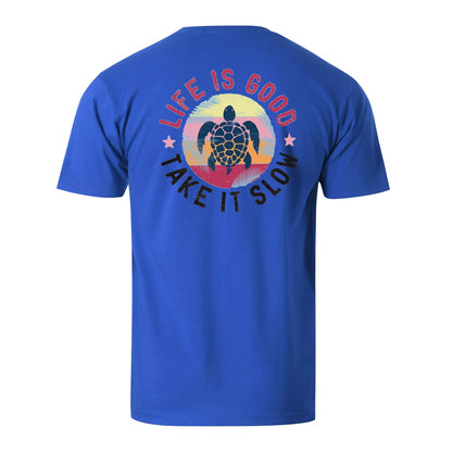 Vacation Life Is Good Take It Slow Men's Cotton T-shirt