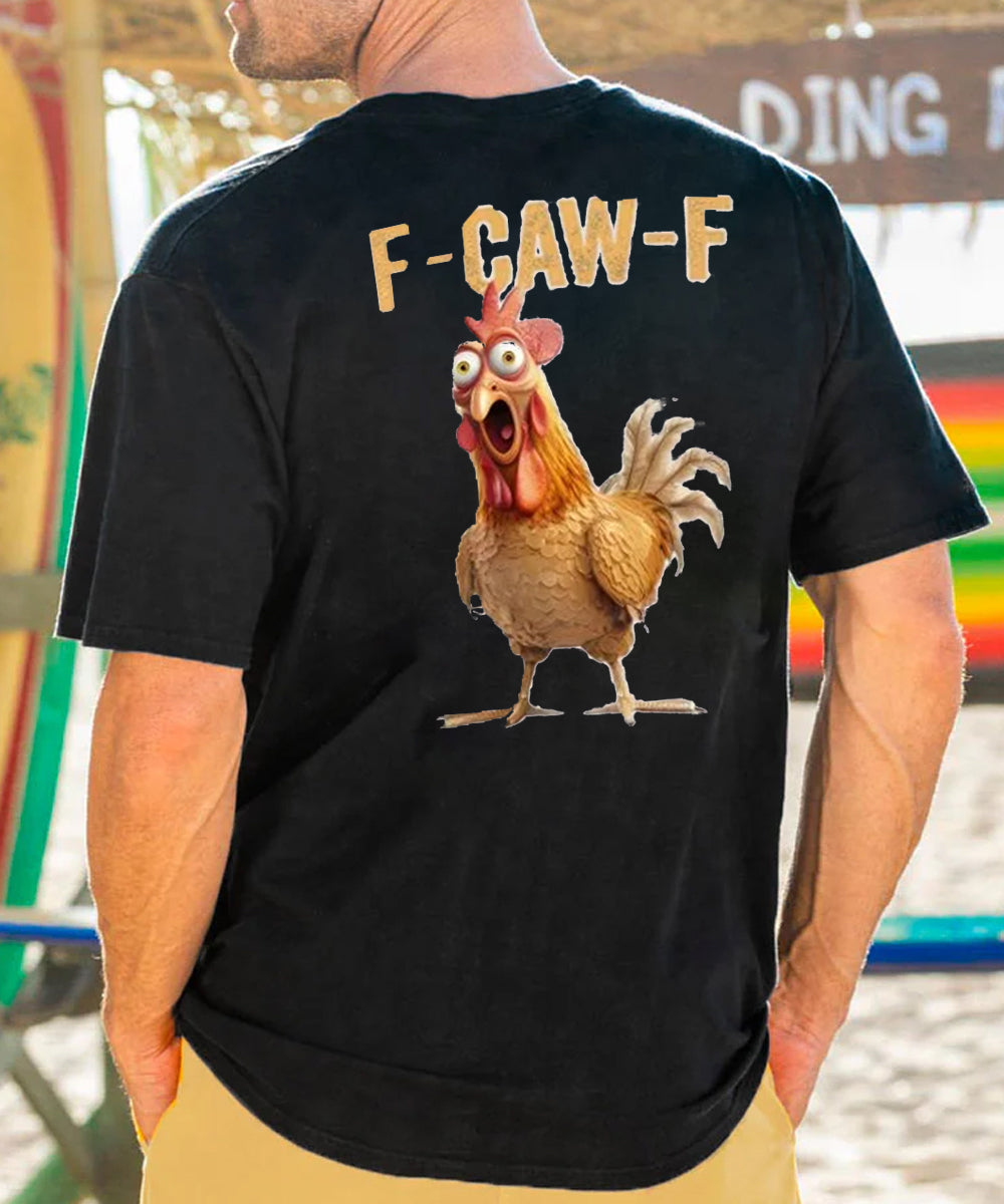 F-Caw-F Stunned Rooster Men's Cotton T-shirt