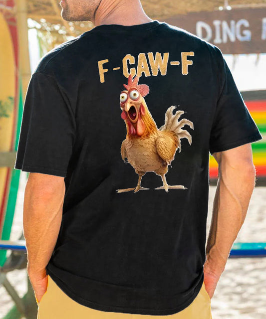 F-Caw-F Stunned Rooster Men's Cotton T-shirt