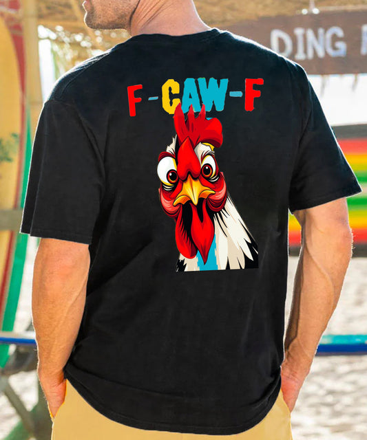 F-Caw-F Serious Rooster Men's Cotton T-shirt
