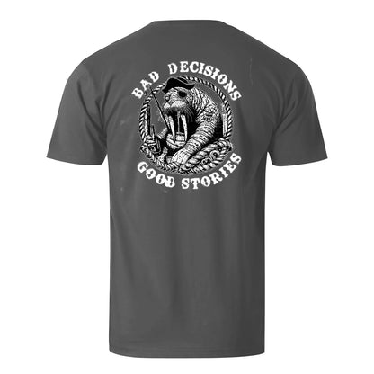 Bad Decisions Good Stories Men's Cotton T-shirt
