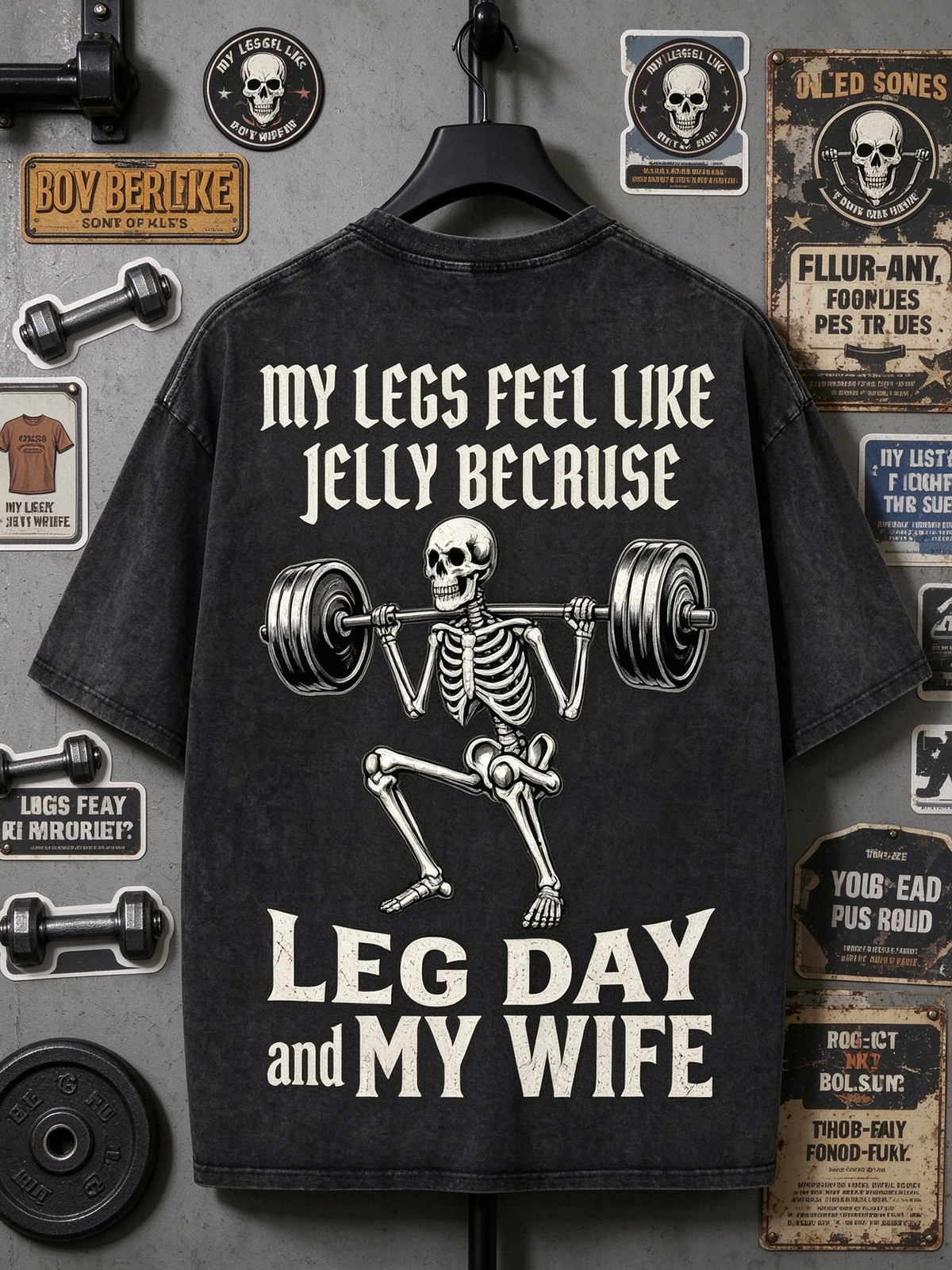 My Legs Feel Like Jelly Because Leg Day And My Wife Washed Gym Men's T-shirt