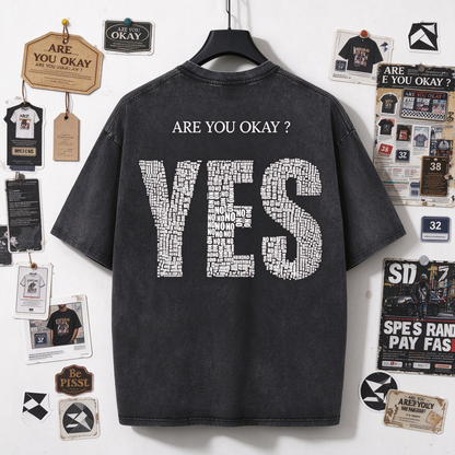 ARE YOU OKAY? Washed Gym Men's T-shirt