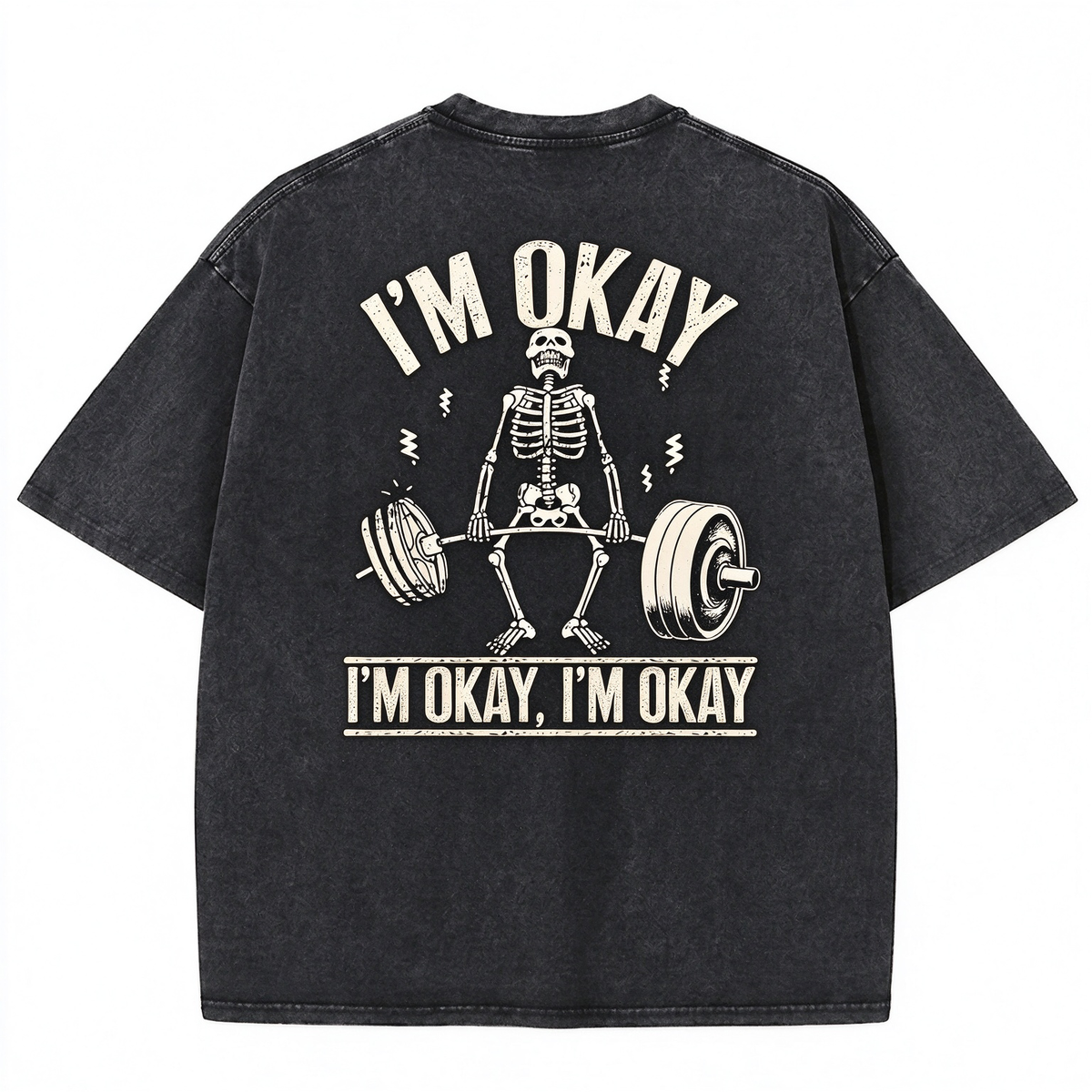 I'M OKAY Washed Gym Men's T-shirt
