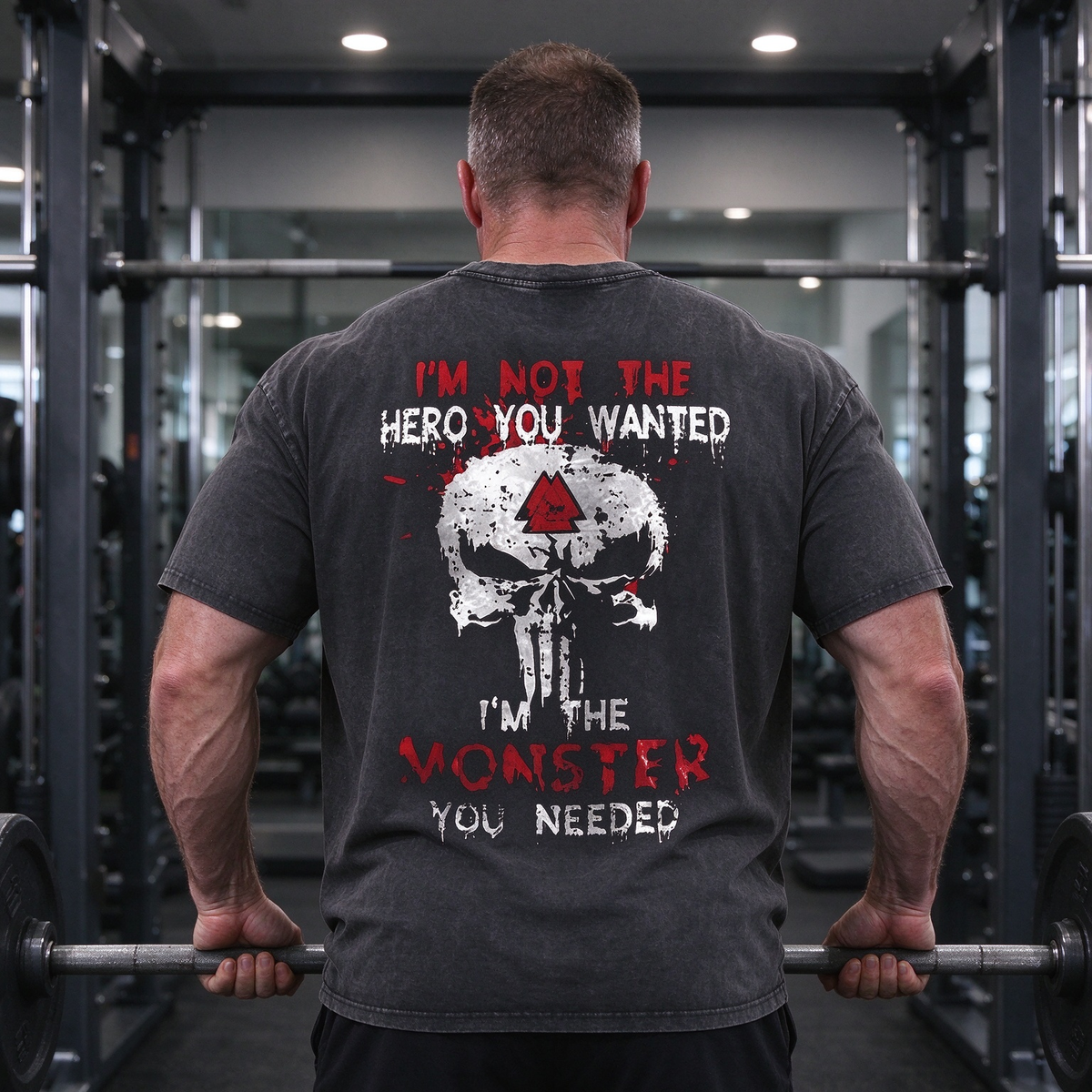 I‘M Not The Hero You Wanted I'M The Monster You Needed Washed Gym Men's T-shirt