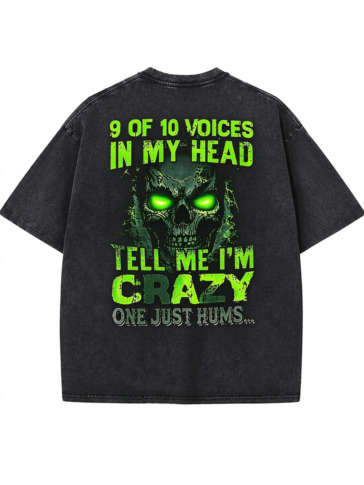 9 Of 10 Voices In My Head Tell Me I'm Crazy One Just Hums Washed Gym Men's T-shirt