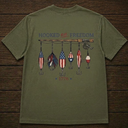 Hooked On Freedom Fishing Men's T-shirt