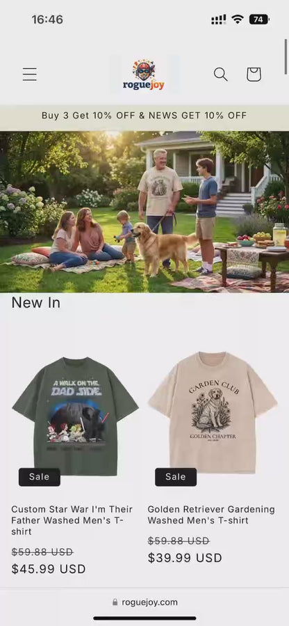 Custom Star War I'm Their Father Washed Men's T-shirt